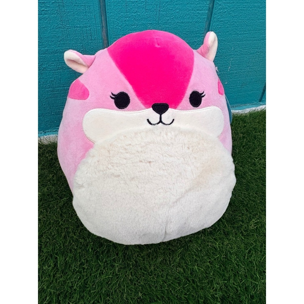 Squishmallows Dianalee Pink Striped Squirrel Plush 8 inch Kellytoy‎ NWT